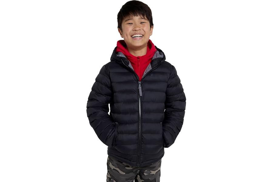 Mountain Warehouse Seasons Padded Kids Puffer Jacket - Water Resistant, Lightweight & Insulated Coat, Boys & Girls - Spring Summer, School, Travel