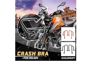 FAYEDENICY Barras de choque de carretera para moto conjunto de protección de motor marco de barra de choque Protector contra caídas parachoques para K.T.M 390 Adv 390 Adventure 2020-2023 (Negro-Parte inferior)