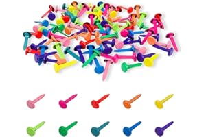 Uskerb 100 PCS Paper Fasteners Split Pins Multicolor for Craft, Scrapbooking, Office Supplies - Versatile, Colorful, Durable
