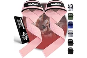 MUPAS Straps Palestra - Cinghie Potenti Sollevamento Pesi - Fasce Resistenti per Stacchi, Gym & Lifting，5MM Imbottita Supporto Polsa, Uomo Donna