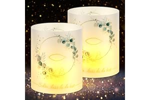 ANRUZON 12 Windlicht Fisch Tischdeko, Deko Kommunion Taufe Konfirmation Firmung Jugendweihe, Erstkommunion Deko Junge Mädchen, Schön DASS Du Da Bist, Geeignet für Teelichter oder Kerzen