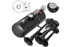 FGFGHRTS Cueffer Kit de Bocinas de Aire 12V Sistema de Aire de 125 PSI con Compresor de Aire Kit de Cuernos de Tren con Super Fuerte para Automóvil y Camiones