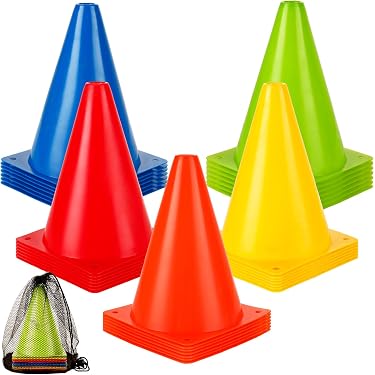 50 cônes en forme de disque pour l'entraînement au football, cônes de 50 cônes en forme de disque pour l'entraînement au football, cônes de