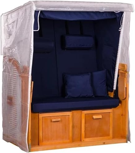 Housse De Protection Pour Chaise De Plage - Imperméable, Anti-UV, Avec Fermeture éclair Et Sangles - Taille 125x90x135/165 Cm