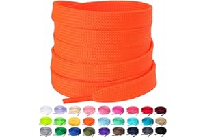 Olukssck - 2 Pares de Cordones Planos, Cordones duraderos de Repuesto de 10 mm de Calidad para Zapatos de Deporte, Zapatos de Ciudad