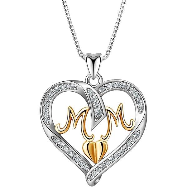 Collier Femmes Amour Pour Toujours Cœur Collier En Argent Sterling 925