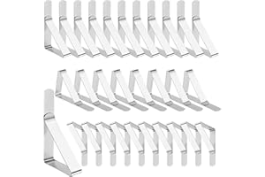 selizo 30 Stück Tischtuchklammern Edelstahl, Tischdeckenklammer Tischabdeckungsklemmen für Innen- und draußen,tischklammern für Picknicks, Partys, Hochzeiten, Abendessen, Schulen