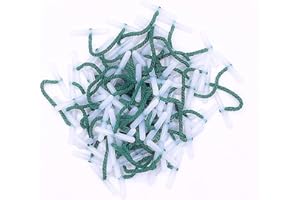 Paper Sense - 100 x 101mm Treasury Tags - Made in The UK - Green String Tags with Plastic Ends - Binder Fasteners for Documents and Office Use (101mm, millimeters)