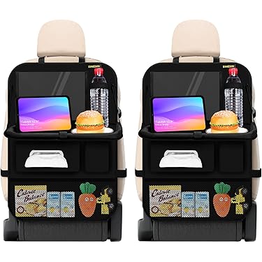 Proteggisedile TataWay Con Bing - Portaoggetti Auto Per Bambini, Rosso, Con Tasca Tablet - Foto 14