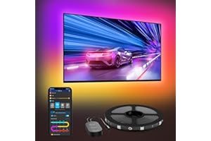 Govee LED TV Backlight, 2,4M RGBIC Smart Strip para Televisores de 40-50 Pulgadas, Tira LED con Control Bluetooth y Wi-Fi, Funciona con Alexa y Google Assistant, Sincronización de Música
