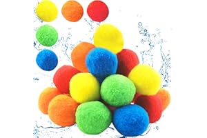 TOPJOWGA Ballon d'eau, 15Pcs Ballon d'eau en Peluche, Ballon Eau Bombe à Eau Réutilisables, Ballon à Eau pour Enfants, Bombes à Eau Colorés pour Fête D'été, Piscine de Plage