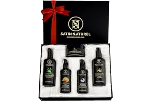 SATINNATUREL Valentines Gifts for Her - Gifts for her with Hyaluronic Acid Serum for Face + Vitamin C Serum + Aloe Vera Gel + Argan Oil + Moisturiser 700ml Gift Set Women - Gifts for Mum - Satin Naturel