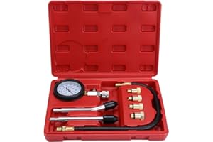 Fippy Kompressionstester Benzinmotoren Druck-Prüfgerät, Motor Öldruck Tester Kompressionsprüfer mit Tragetasche