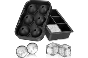 YouJabz 2 Cubiteras de Silicona con Tapa y Gran Bandeja Cuadrada para Cubitos de Hielo, Bebidas Frías, Whisky y Cócteles, Certificado LFGB y sin BPA