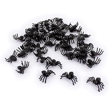 Amazon De Ifancy 50 Kleine Schwarze Spinnen Halloween Party