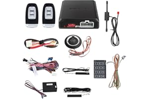 EASYGUARD EC002-NS PKE Passive Keyless Entry Car Alarm System Remote Start Starter Push Start Stop Button Touch Password Entry Shock sensor alarm