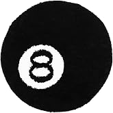 Gatphy 8 Ball Rug Simulation Billiards Round Rugby Decorative Carpet 60CM 80CM Absorbent Non Slip Soft Bath Mat Machine Washa