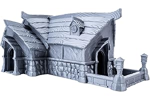 3D Vikings Fischerdorf Taverne, Maßstab 28/32mm, Unbemalt, Perfekt für Rollenspiele, Dungeons & Dragons, Warhammer und andere Miniatur-Spiele