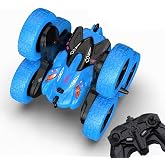 Oyuncak 2.4 GhZ Uzaktan Kumandalı Full Fonksiyon Işıklı Şarjlı 360&deg; D&ouml;nebilen 6 Tekerlekli Drift Atabilen Akrobat Araba (mavi
