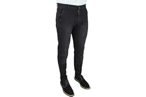 Evoga Jeans Uomo Pantaloni Slim Fit Aderenti Blu Denim Casual
