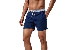 MaaMgic 2 en 1 Bañador con Forro de Compresión con Cremallera Hombre Shorts de Baño Shorts de Playa Traje de Baño para Natación Secado Rápido para Vacaciones