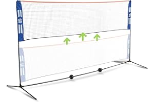 JOOLA HIT MIT Adjustable Height Portable Badminton Net Set - Competition Multi Sport Indoor or Outdoor Net for Playing Pickleball, Kids Volleyball, Soccer Tennis, Lawn Tennis - Easy and Fast Assembly