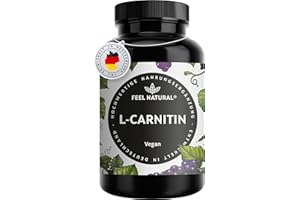 ‎FEEL NATURAL L-Carnitin 120 Kapseln - L-Carnitin-Tartrat in Premium Qualität – hochdosiert - vegan & ohne Zusätze - in Deutschland entwickelt & laborgeprüft