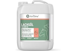 AniForte Huile de saumon pour chiens & chevaux 5 L - Huile de poisson naturelle de Norvège riche en oméga 3, huile premium, supplément BARF pour chiens sans additifs