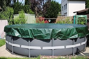 HC GARTEN & FREIZEIT Winter Abdeckung Abdeckplane Sommer runde Pools Poolabdeckung 180g/m² 8 m Poolabdeckplane Poolabdeckung Winterabdeckung Sommerabdeckung