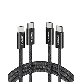 Anker Zolo 240W USB C Cable Fast Charging, [1.8m+1.8m] PD 3.1, Nylon | Ultra-thin 1/4 inch connector, 10,000 bends, braided a