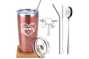 Hzdyopk Muttertagsgeschenke, Geschenke für Mama Thermobecher Edelstahl mit Spruch 600ml Geburtstagsgeschenk für Mama Personalisiert Mutter Beste Mama Tasse der Welt Doppelwandig Kaffee Becher