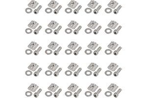 EYPINS Arandelas y Tornillos, 50PCS Juego de Conectores de Perfil de Aluminio, Tuercas en T de 3030, Juego de Deslizamiento de Ranura M6 con Rosca, Arandela de Acero al Carbono, Tuercas Deslizantes