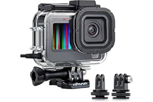 SOONSUN Scheletro Custodia Protettiva per GoPro Hero 12 11 10 9 Nero, Lato Aperto Filo Collegabile Telaio Gabbia Alloggiamento Shell con 2 Cold Shoe Mount per Microfono e Luce Led per GoPro Hero