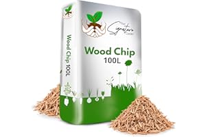 Laeto Your Signature Garden Wood Chippings For Garden | 100L Bag of Wood Chips For Mulching, Weed Control, Landscaping, Kids Play Areas & Reptile, Chicken Bedding