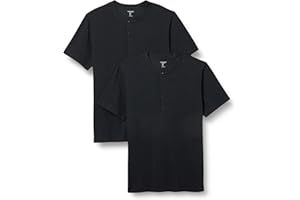 Amazon Essentials Slim Fit Pique Henley z krótkim rękawem Mężczyźni Aemn20296 (2 w zestawie)
