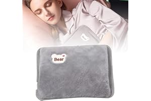 MAGISEL Bolsa De Agua Caliente, Bolsa Eléctrica Recargable Peluche, para Aliviar Dolores Musculares, Recargable en 15 Minutos