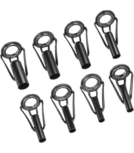 Kit De Réparation Canne à Pêche – 3 Anneaux Guides Noir, Tube Diamètre 8.0mm – Uxcell