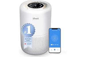 LEVOIT Smart HEPA Air Purifier for Bedroom Home 64m², Alexa & APP Control with Timer, Filter with Quiet Sleep Mode, Air Freshener, Remove Allergens for Dust Odour Pollen Smoke, Gift, Wifi, Core 200S