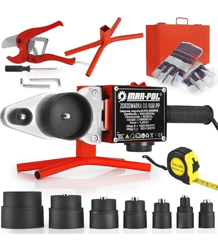 Poste à Souder Manchons 800W - Machine à Souder PPR/PE/PP Avec 6 Têtes (20-63mm) - Boîte à Outils Incluse