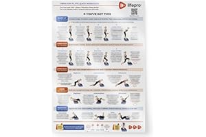 Lifepro Whole Body Vibration Plate Workout Poster - Comprehensive Vibration Plate Exercise Machine Exercise Poster with Training Suggestions & Detailed Instructions in Convenient Workout Chart