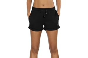 icyzone Shorts de Sport Femme Eté Pantalon Court avec Poches pour Loisirs Jogging Gym Yoga, Lot de 2