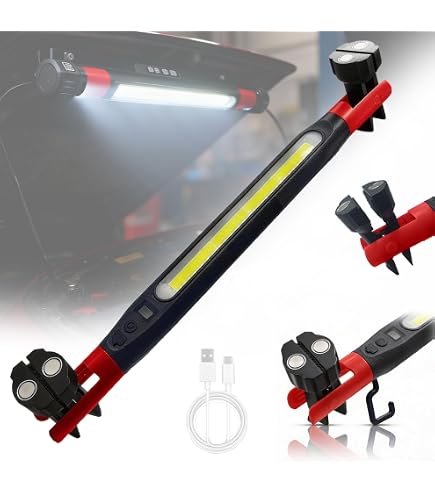 Magnetic Under Hood Work Light Bar – 700 Lumens, Rechargeable, IP55, With 3 Mounting Options For Car Repair & Garage