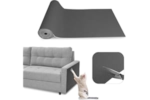 SDLDEER Cat Scratching Mat, 40 x 200 cm Self Adhesive Cat Scratch Mat, DIY Trimmable Climbing Wall Scratcher Protector, Anti Scratch Furniture Protector for Carpets, Sofa, Floors, Walls (Dark Grey)