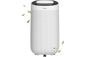 Senelux 12L/Day Dehumidifier, Portable Electric Dehumidifier with 3.2 L Water Tank Continuous Drainage, Washable Filter, Intelligent Humidity Control for Home Damp Bedroom Kitchen Bathroom Basement