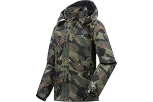 ANAYSN Herren Regen Jacke mit Kapuze wasserdicht leichte Jacke und Reißverschlusstaschen Regenmantel für Outdoor Camping Wandern