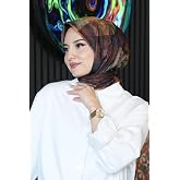 Zebra Desen Kahverengi Soft Pamuk Eşarp
