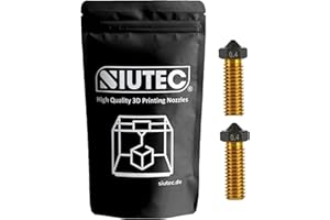 SIUTEC® Volcano Lot de 2 buses/buses en laiton téflon (PTFE), 0,4 mm, pour Volcano Hotends, Sidewinder X1/X2, Vyper, Kobra Max, Super Racer, V400, Little Monster - Filament de 1,75 mm