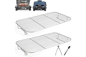 HAIWILL 2 Stück Grillrost Edelstahl für Ninja Woodfire OG850EU OG901EU Ninja Woodfire XL Rost kompatibel mit Ninja Woodfire XL Grill und Most Smoker Grill, Für Ninja Woodfire XL Pro Zubehör