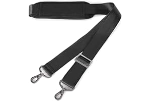 JIEOU Regulowany pasek na ramię z podkładką na ramię, uniwersalny non-Slip Shoulder Strap Replacement do torby na laptopa, torby crossbody, butelki na wodę (czarny)