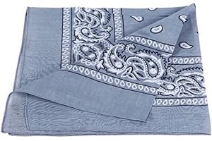 PURECITY Bandana Original Paisley Pure Coton Foulard Qualité Supérieure - Dimensions 52 cm x 52 cm - Nouvelle collection